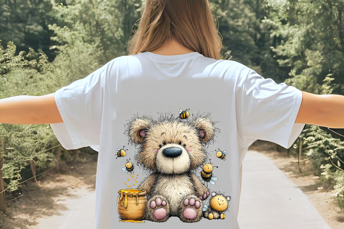 Watercolor Bear And Bees Clipart, a Transportation Illustration by Digital Artistic99 (Photo 6 of 10)