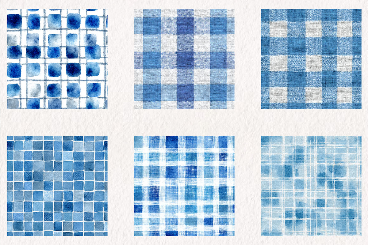 Watercolor Gingham Seamless Pattern, a Pattern Graphic by CreationArt (Photo 4 of 4)