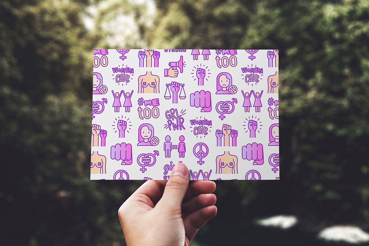 Feminism Patterns Collection, a Pattern Graphic by Alex Blogoodf (Photo 7 of 9)