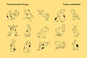 Rabbits Mascot - Vector, an Animal Illustration by By_Pedram (Thumbnail 3 of 7)