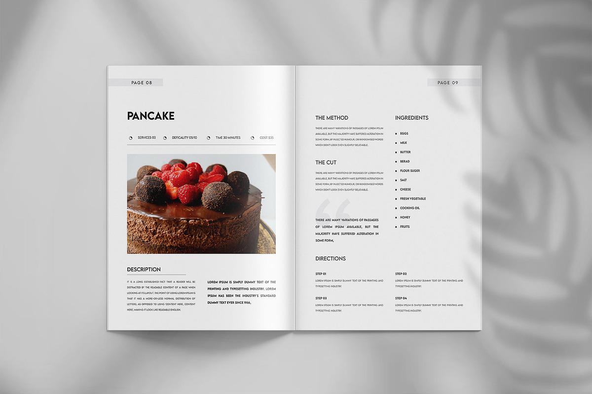 Recipe cookbook layout template, a Brochure Template by Tanmoy Topu (Photo 5 of 7)