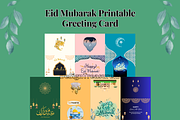 Printable Eid Mubarak Greeting Card, a Card Template by DesignTreasureID (Thumbnail 1 of 8)