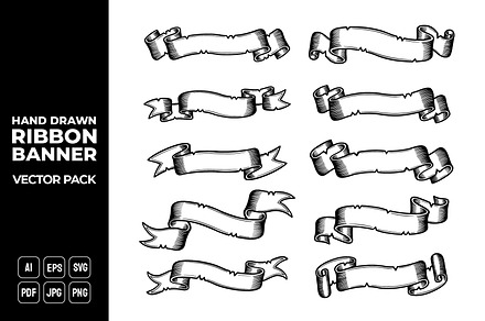 Ribbon Banners Vector Pack #17