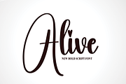 Alive | Script Font, a Script Font by Scratchones (Thumbnail 1 of 8)