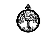 Steampunk Tree of Life Symbol Bundle, an Illustration by yasushie (Thumbnail 3 of 31)