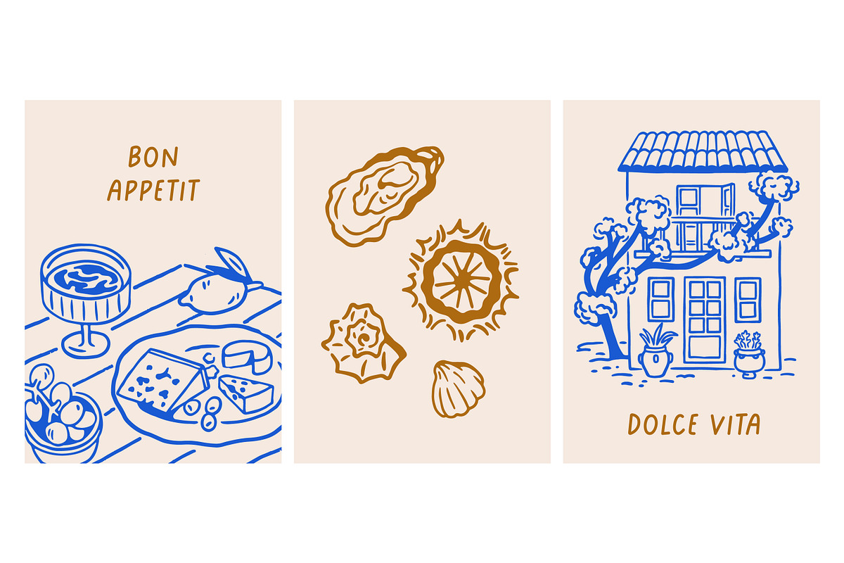 Dolce Vita, summer set + backgrounds, a Decorative Illustration by Good Studio (Photo 6 of 28)