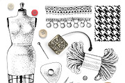 Sewing and other handcrafts, an Illustration by handsketched (Thumbnail 5 of 9)