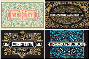 Pack Of 4 Vintage Labels 60% OFF