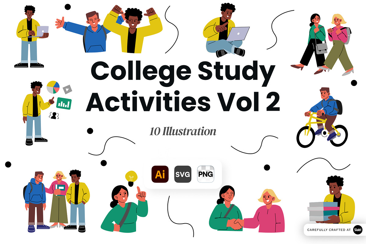 College Study Activities Vol. 2, a Person Illustration by SLAB! Design (Photo 1 of 3)