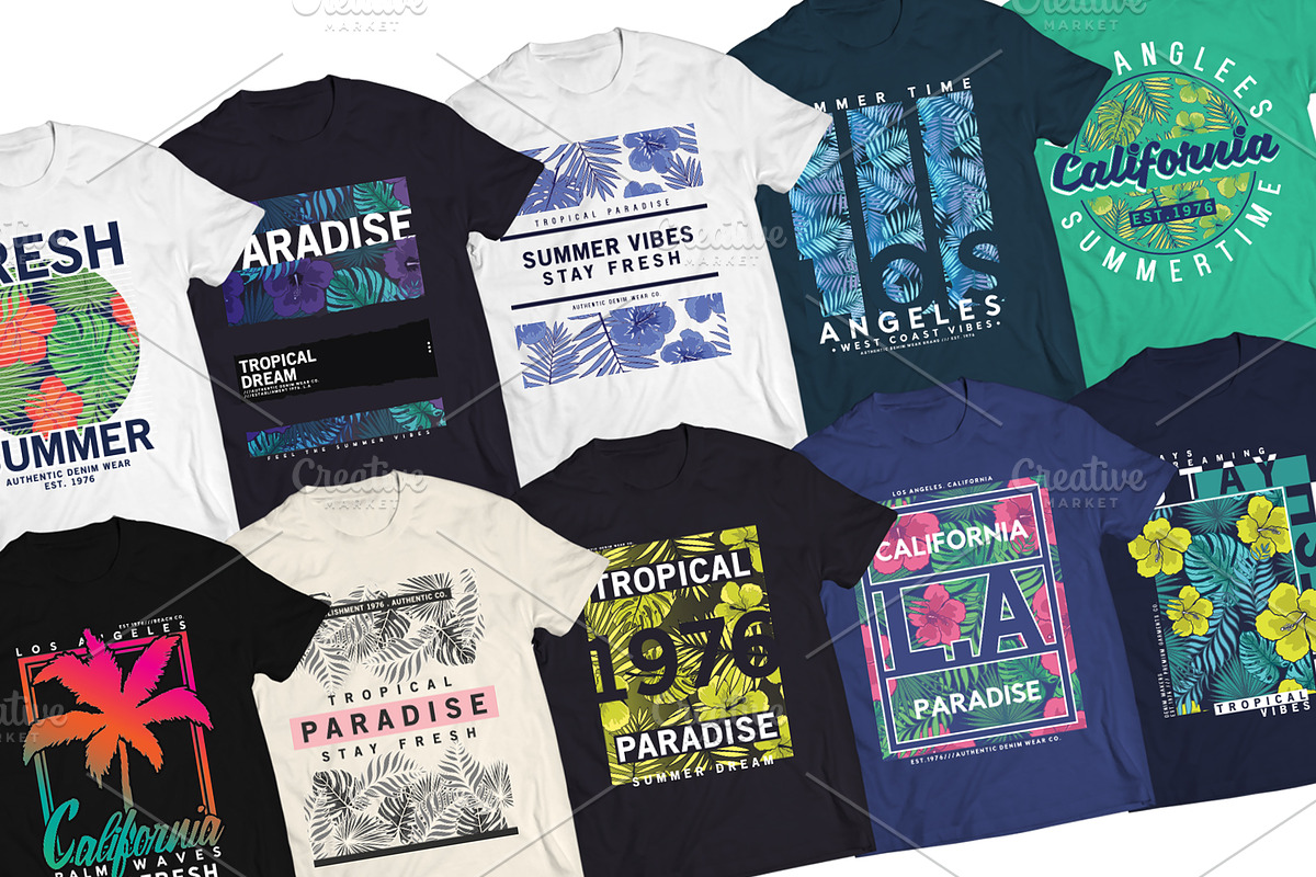 SUMMER CONCEPT TEE PRINT PACK, an Illustration by MKE Print Lab. (Photo 2 of 2)