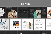 Dark Instagram templates Canva, a Social Media Template by VeliusCreativeStudio (Thumbnail 3 of 8)