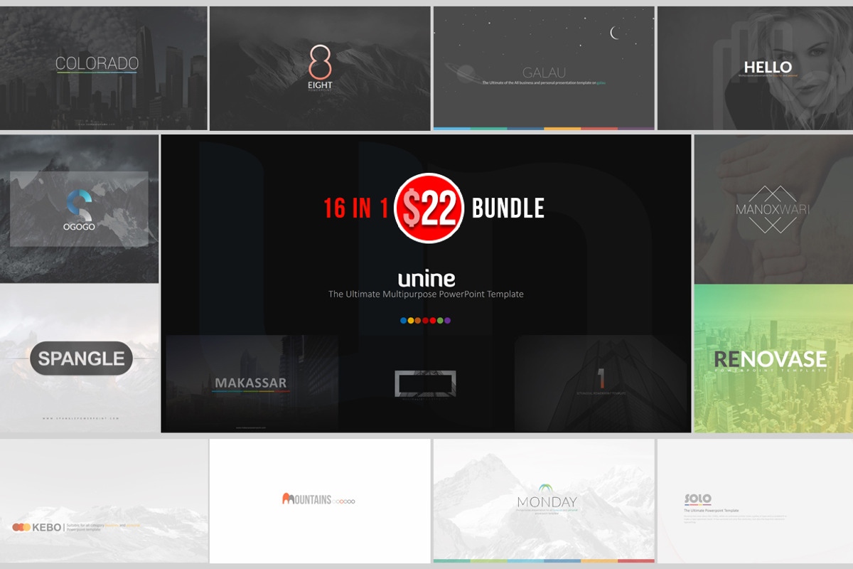 Unine++ Powerpoint Bundle, a Presentation Template by Dedijuniadi (Photo 1 of 5)