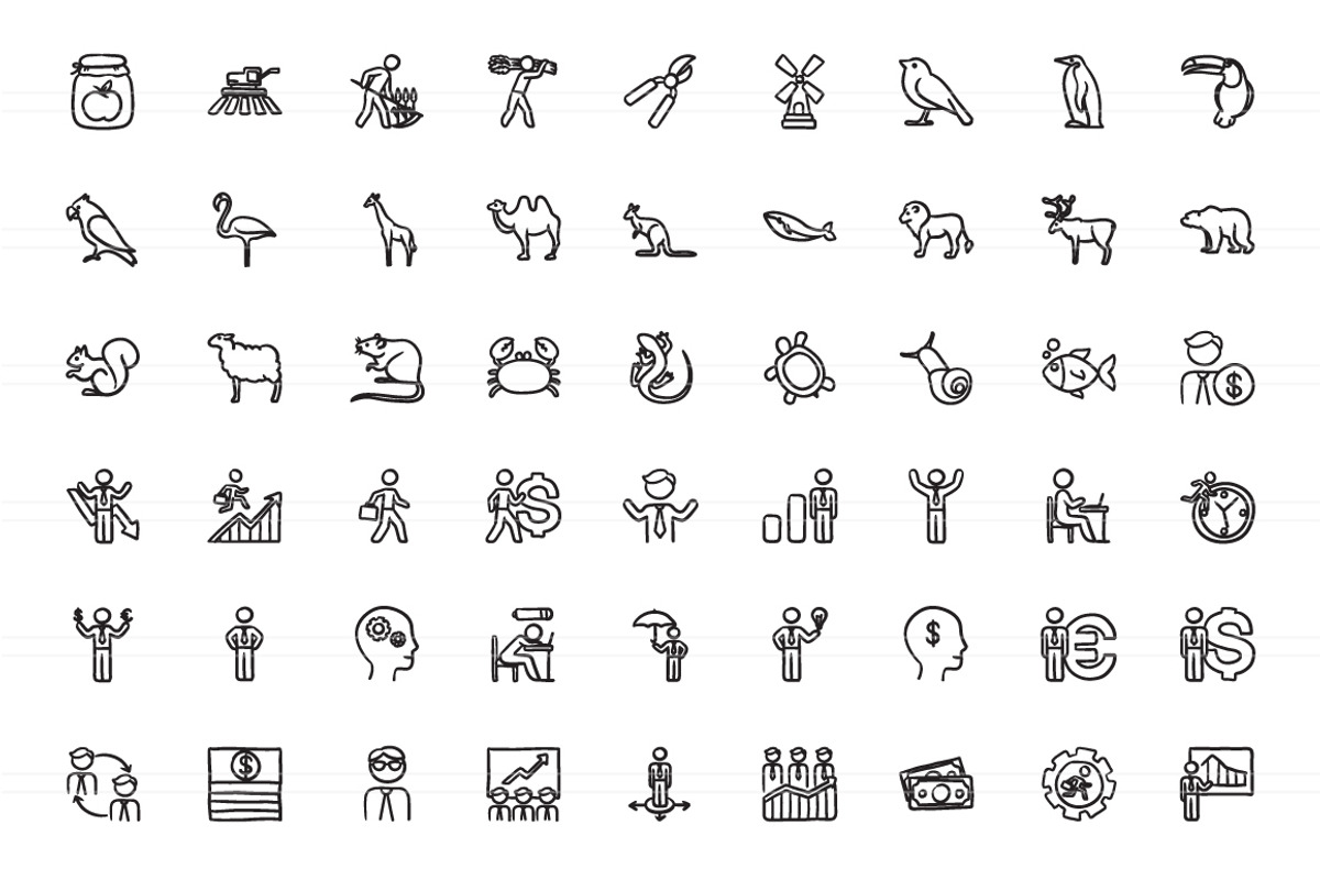2100 Hand drawn vector icons, an Outline Icon by Visual Generation (Photo 3 of 43)