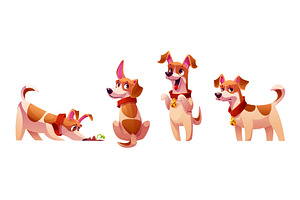 Cute funny little dog behavior., an Animal Illustration by art PVP - market