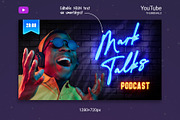 Neon Podcast YouTube Thumbnails, a Social Media Template by Andrew Skoch Design (Thumbnail 2 of 7)