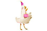 Cute Birthday Goose Clipart Set, an Animal Illustration by the_myro (Thumbnail 5 of 8)
