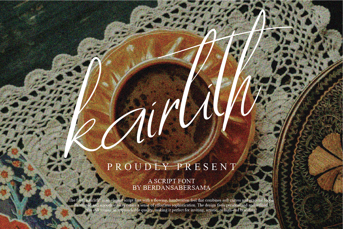 Kairlith A Script Font, a Script Font by Berdansabersama (Photo 1 of 9)