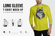 Long Sleeve T-shirt Mock-Up, a Shirt Mockup by Mock-up Store (Thumbnail 1 of 8)