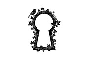 Floral Keyhole Frame SVG Bundle, an Illustration by Designs_River (Thumbnail 12 of 31)