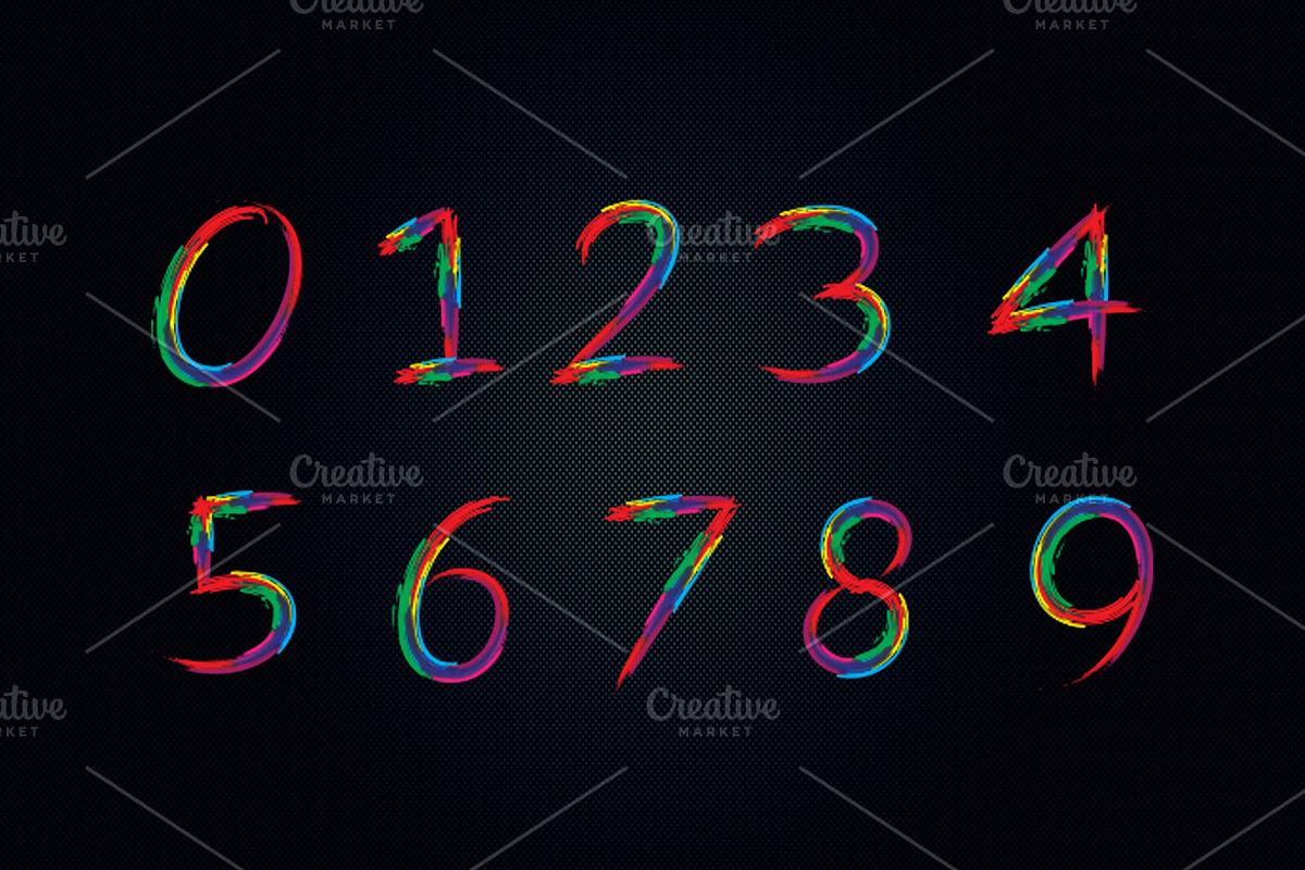 Colorful Brushy Font Rainbow Font 2 preview 5