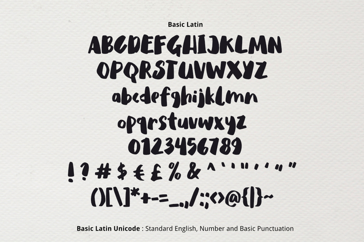 Humble Brush Font preview 2