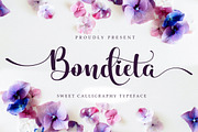 Bondieta script, a Script Font by akrtype (Thumbnail 1 of 8)