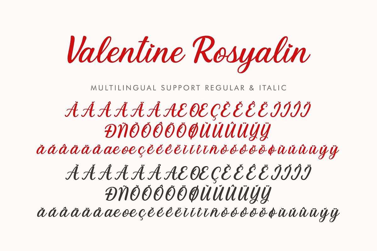 Valentine Rosyalin, a Handwritten Font by Yoga Letter (Photo 10 of 10)