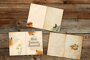 Vintage bee junk journal pages,, a Decorative Illustration by Shabbypaperboutique (Thumbnail 4 of 5)