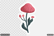 Cute Flower Sticker Design Bundle, an Illustration by Actual Pixel (Thumbnail 12 of 26)