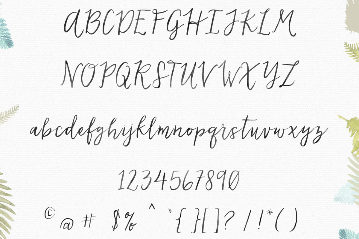 Lovefern Font + SWASHES preview 4