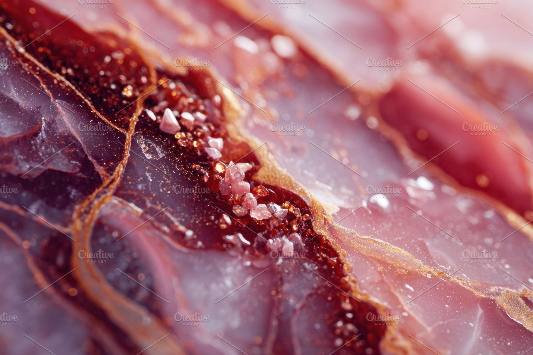 Close-up of colorful agate stone with crystals, a Background Photo by AlyaAnd