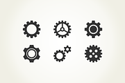 Gears Vector Set, an Icon by QueenDesigns (Thumbnail 1 of 2)