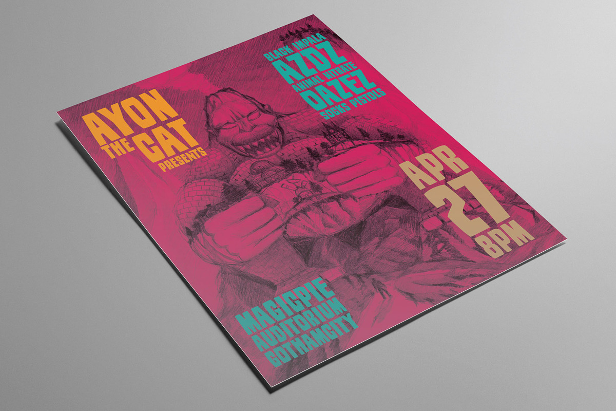 Hand Drawn Gorilla Temple Flyer, a Flyer Template by ashenterprise (Photo 2 of 3)