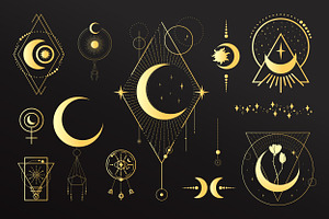 Celestial Space Mystical Symbols