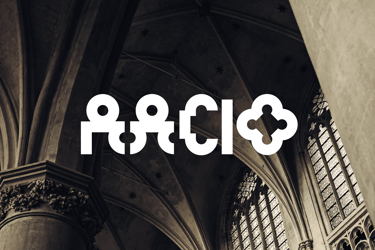 Modern decorative grotesque Racio., a Font by VyacheslavKolb (Photo 1 of 5)