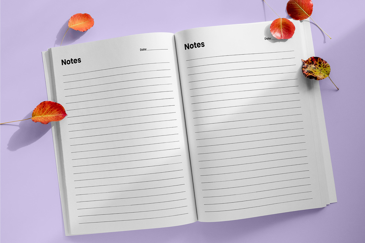Rainbow Undated Planner (Full Year), a Stationery Template by Mustafiz (Photo 10 of 10)