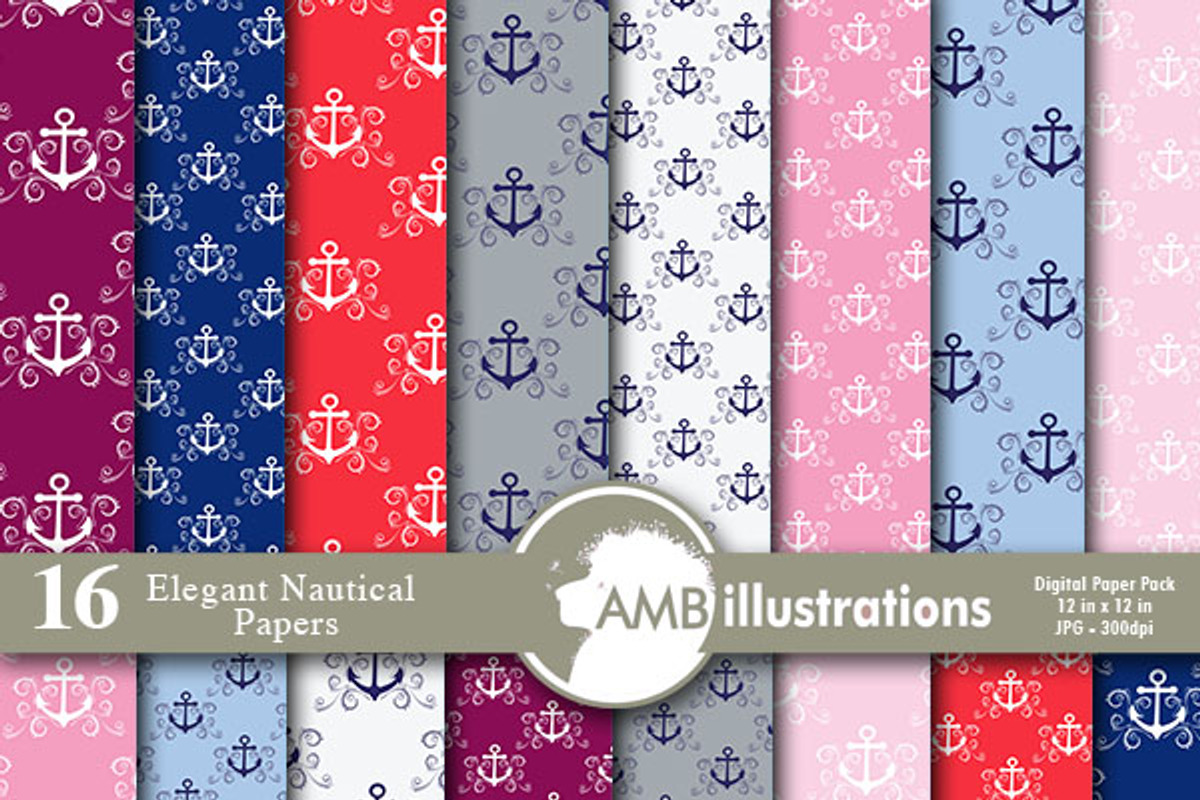 Nautical Digital Papers, AMB-807