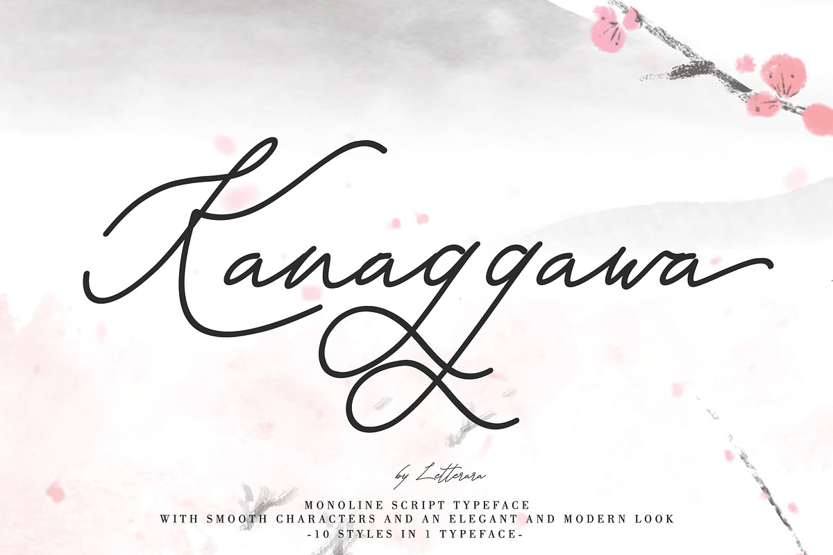 Kanaggawa, a Script Font by Letterara (Photo 1 of 7)