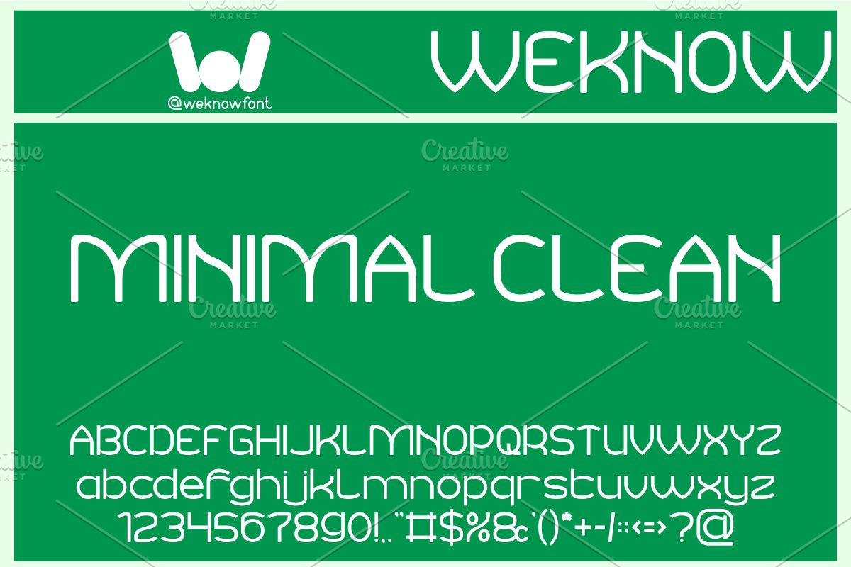Minimal Clean font, a Sans Serif Font by weknow (Photo 1 of 8)