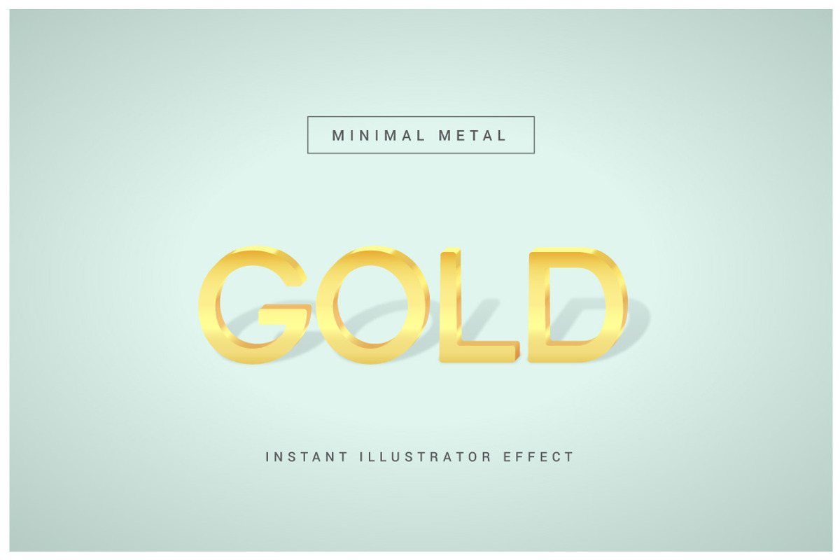Instant Minimal Metal Effect for AI, a Layer Style Add-On by Vector Galore (Photo 2 of 6)