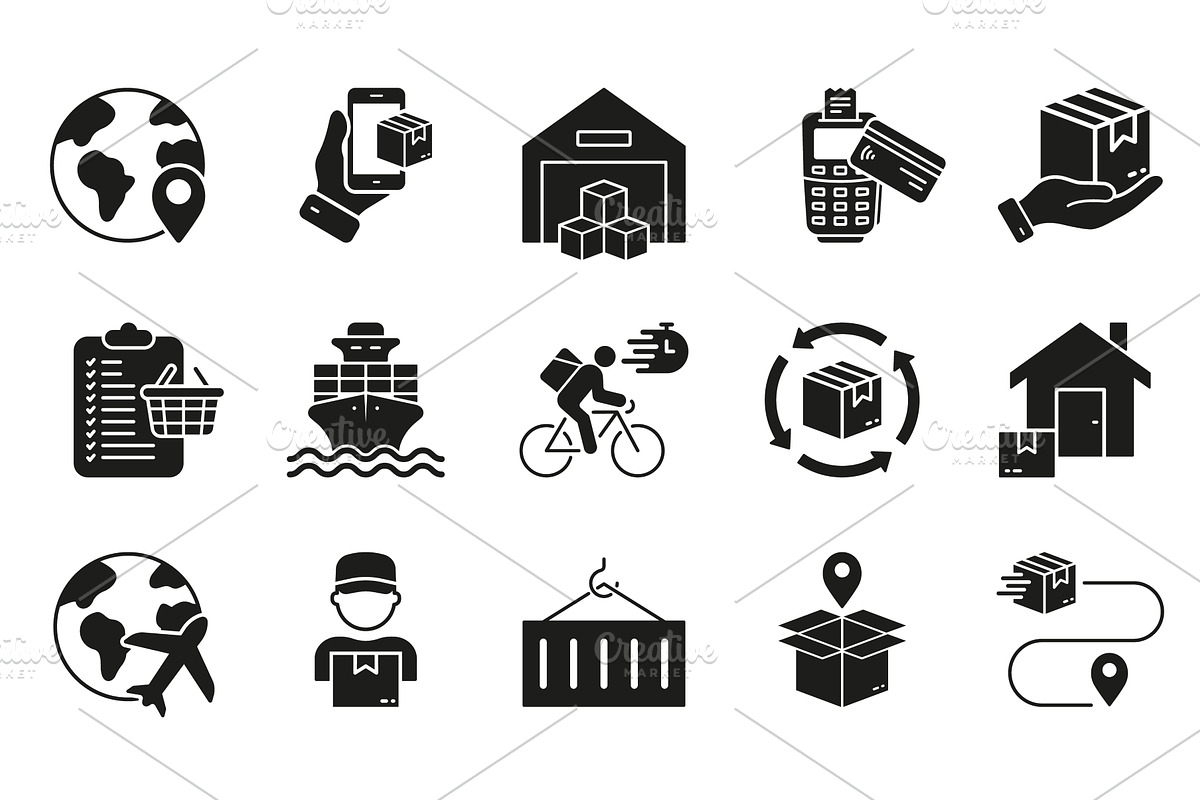 E-commerce and Delivery Service Icon, a Transportation Illustration by Gentle Studio