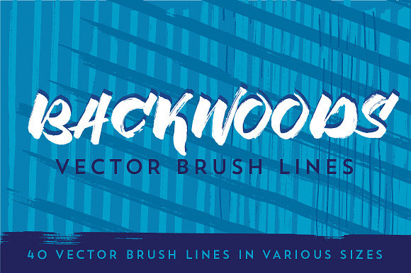 Backwoods Vector Brush Lines preview 2