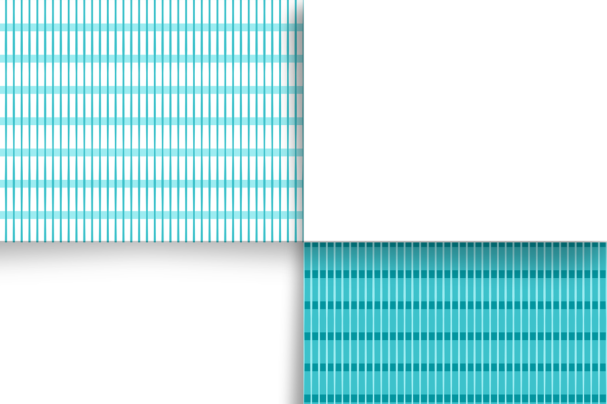 Turquoise Stripe Seamless Design Set, a Pattern Graphic by Earley Bird Design Studio (Photo 2 of 8)