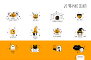 Spooky season / Halloween faces set, an Illustration by brialinas (Thumbnail 7 of 13)