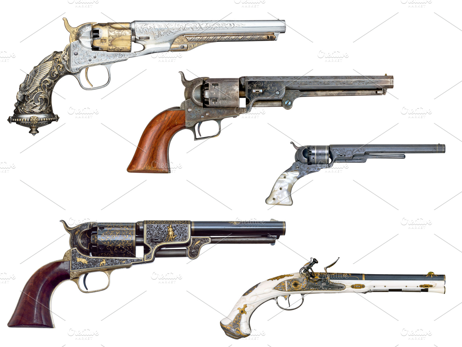 Old western guns and pistols, a Technology Photo by BOOCYS