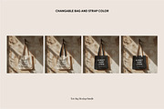 12 Tote Bag Mockups, a Merchandise Mockup by Vibey Mocks (Thumbnail 3 of 8)