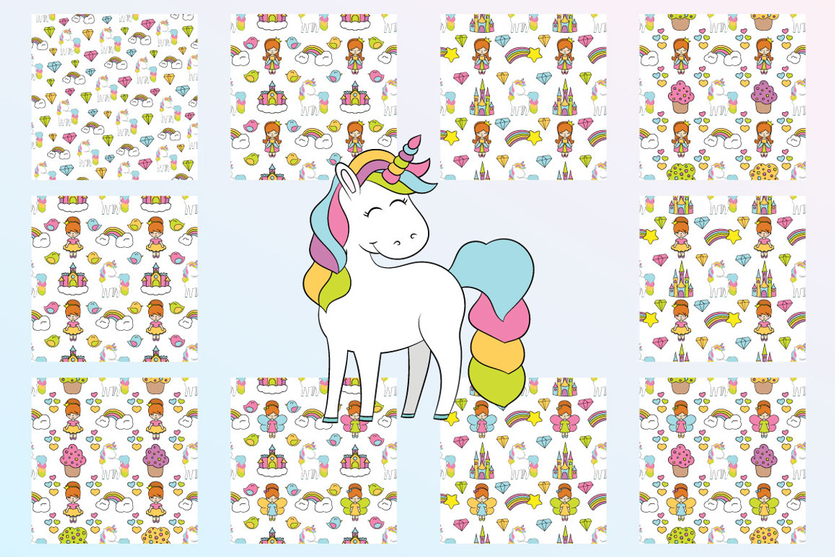 Unicorn 2 - elements and patterns, an Animal Illustration by My Sweet Dreams (Photo 3 of 5)