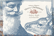 Merry Christmas! Vintage winter set, a Seasonal Illustration by Pamyatka Shop (Thumbnail 14 of 20)