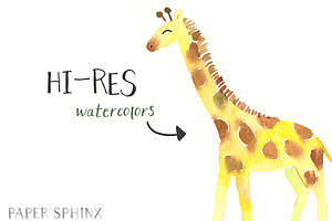 Sweet Giraffes Watercolor Pack