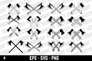 Set of crossed axes, an Object Illustration by Vectorhight (Thumbnail 1 of 4)